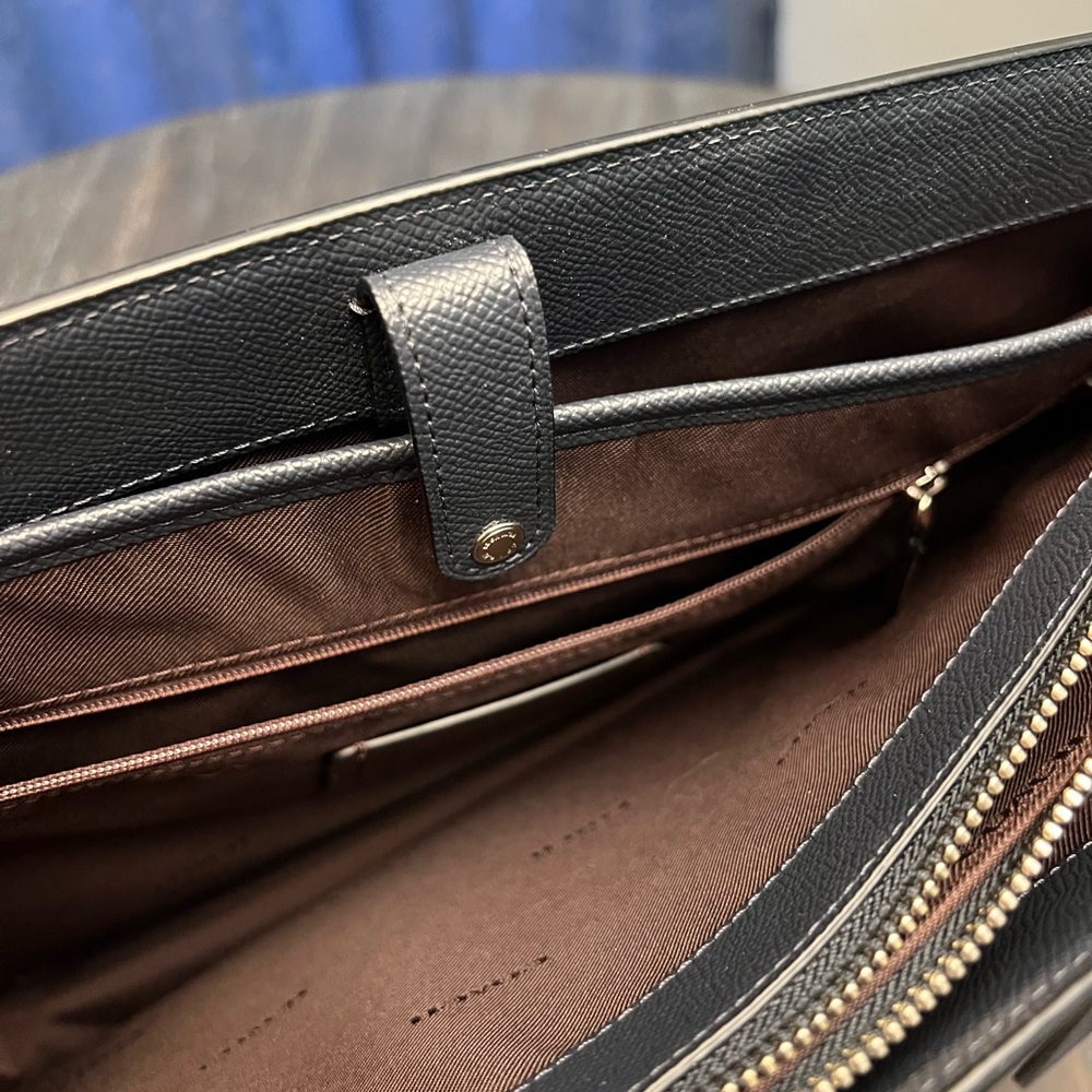 Coach Navy Folio Tote - Picture 6 of 12